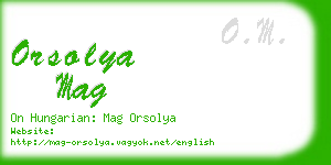 orsolya mag business card